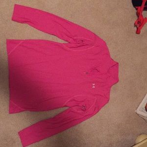 Pink Under Armour quarter zip pullover